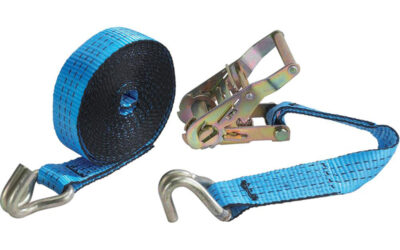 Ensemble tendeur sangle polypropylène bleu